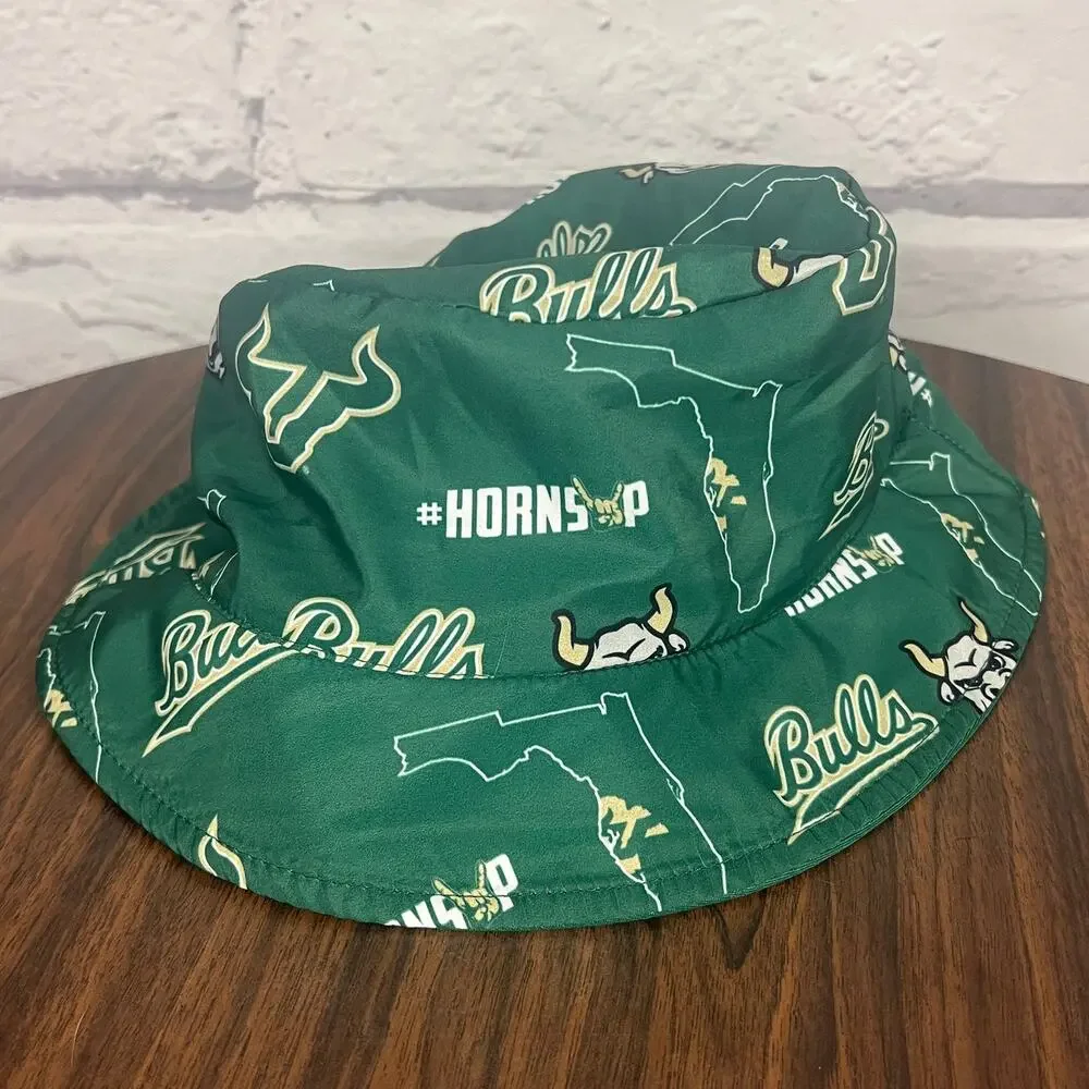 USF South Florida Bulls Mens OS Preppy Athleisure Outdoors Reversible Bucket Hat